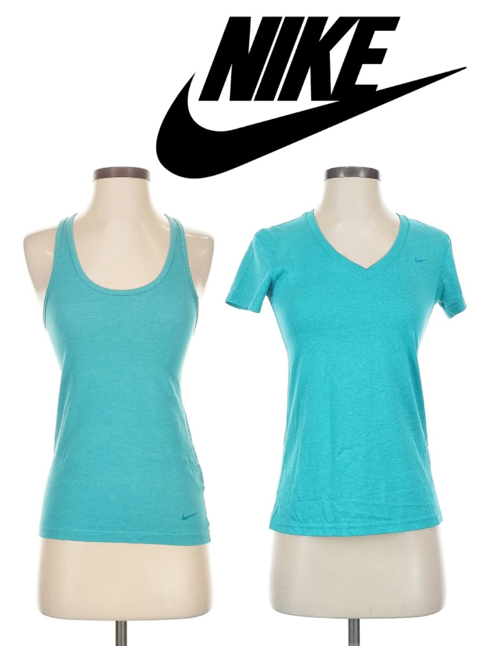 Nike Women's Teal Tank and T-shirt BUNDLE